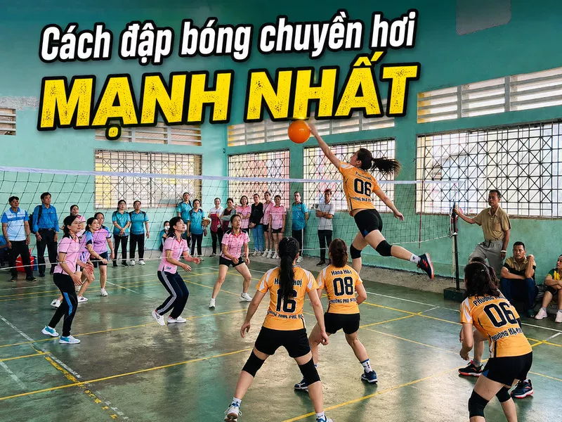 Đập bóng chuyền hơi đúng kỹ thuật giúp người chơi tăng lực, kiểm soát hướng bóng và hạn chế chấn thương.